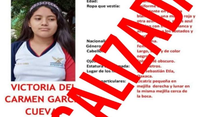 Alerta Amber: Localizan a Victoria, una menor de 13 años desaparecida en Etla