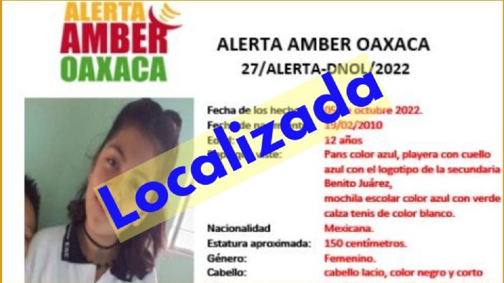 Encuentran a la niña Alinne Andrea en Huajuapan de León y desactivan Alerta Amber