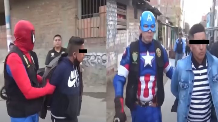 VIDEO | Policías se disfrazan de héroes de Marvel para detener a narcos en Perú