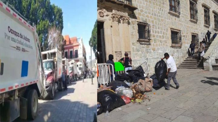 Arrojan bolsas de basura en Palacio Municipal de Oaxaca de Juárez; estalla crisis