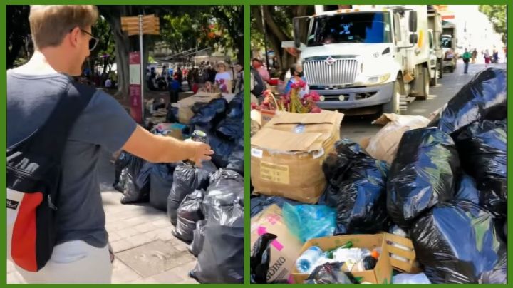 VIDEO | Lord Banquetas exhibe montones de basura en calles de Oaxaca: "es una asquerosidad"