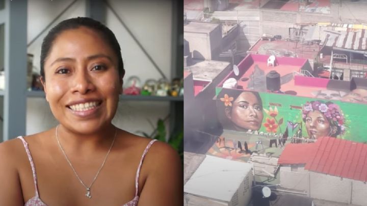 Yalitza Aparicio se conmueve al ver su mural en Iztapalapa; así viajó en Cablebús CDMX | VIDEO