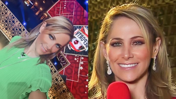 FOTOS | Inés Sainz presume pierna en una falda verde que vuela con el viento de Qatar