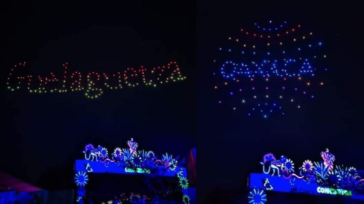 Drones iluminaron la Feria del Mezcal 2022 de Oaxaca