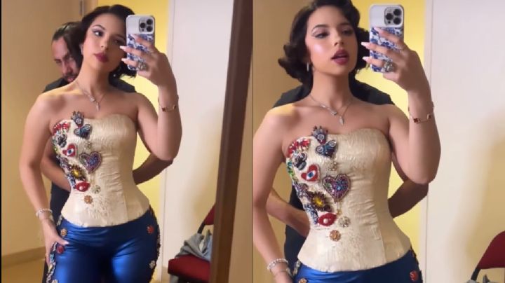 Ángela Aguilar presume cinturita en coqueto corset y la llenan de halagos | VIDEO