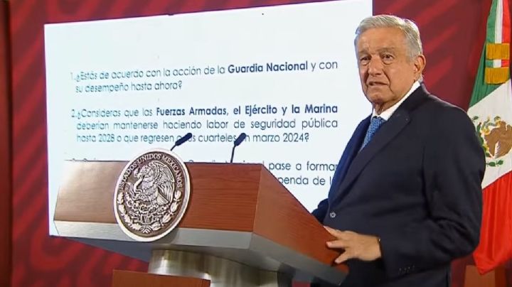 AMLO propone consulta sobre mantener a Fuerzas Armadas en las calles; estas son las preguntas