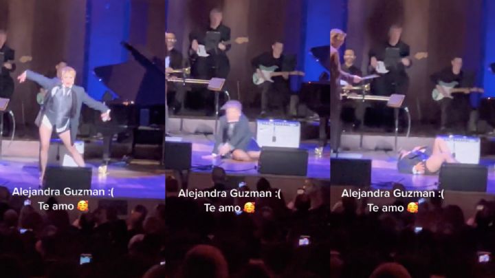 VIDEO | El momento en que Alejandra Guzmán se cae en el escenario en pleno concierto