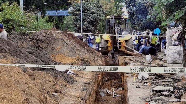 Muere trabajador de obra de Símbolos Patrios al quedar atrapado en una zanja