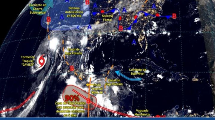 Clima en Oaxaca: Alertan por Ondas tropicales 25 y 26 que causarán lluvias intensas en el estado