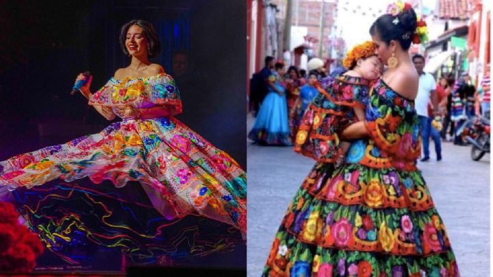 5 vestidos de Ángela Aguilar inspirados en trajes típicos de México