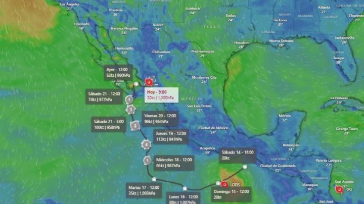 ¿Tormenta Tropical 'Otis' causará estragos en OAXACA? Sigue su trayectoria por el Pacífico