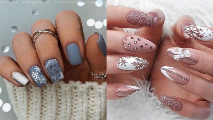 3 diseños de uñas decoradas con copos de nieve para ser la más chic en Navidad