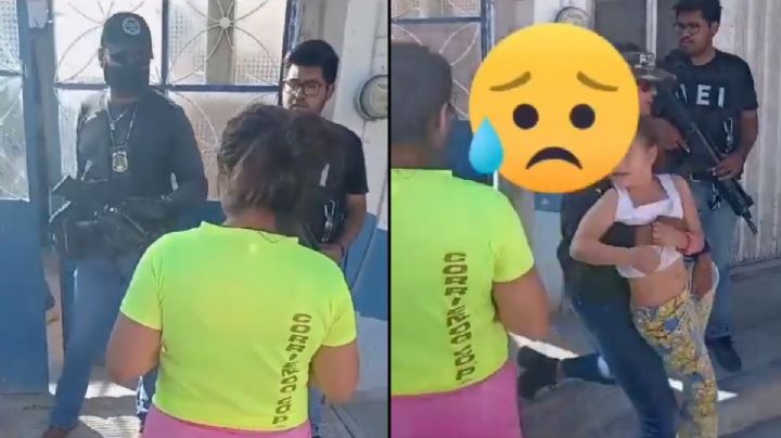 VIDEO | Agentes de la AEI le arrebatan a su hija a una madre de familia