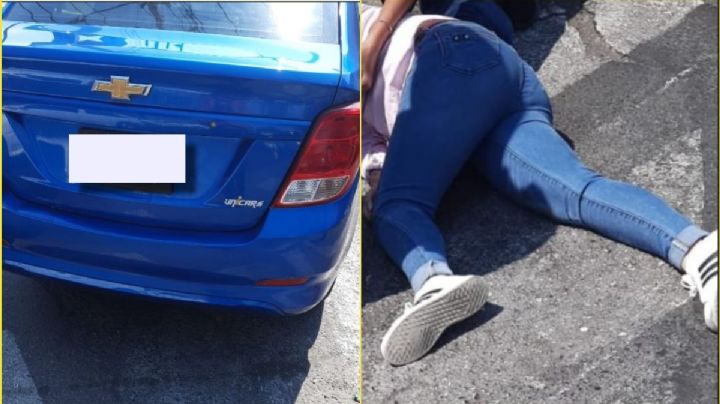 Mujer entra en pánico y se arroja de taxi en movimiento en la CDMX