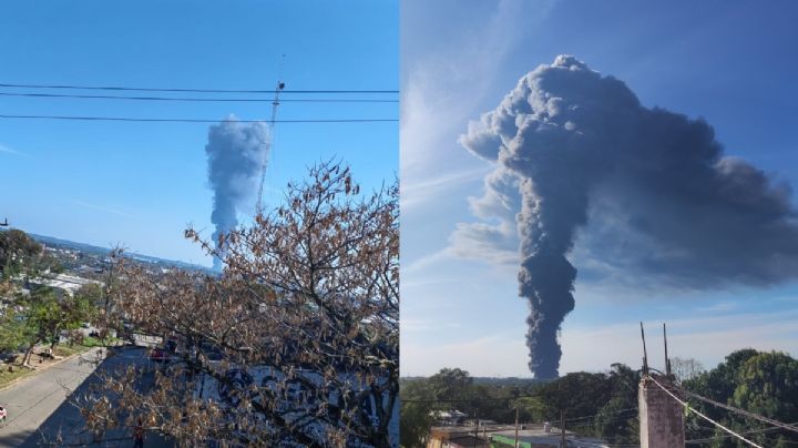 Las impactantes imágenes de la explosión en sede de Pemex en Ixhuatlán, Veracruz hoy 23 de febrero