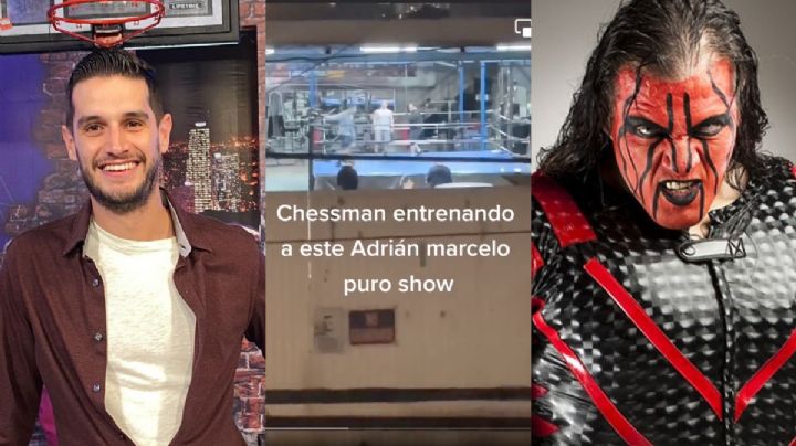 VIDEO | Captan a Adrián Marcelo entrenando lucha libre, ¿con Chessman?