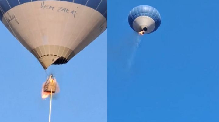 Tragedia en el aire: Imágenes del globo aerostático que se incendió y desplomó en Teotihuacán