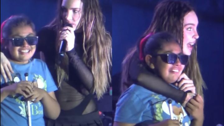 Belinda sube a niña ciega al escenario y desata las burlas al decirle "¿ves?" | VIDEO