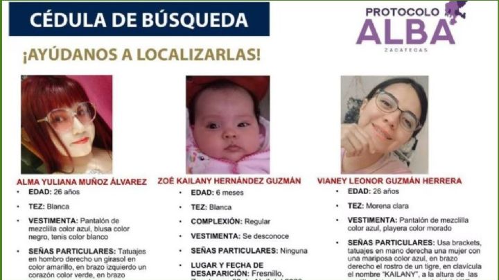 Secuestran en Zacatecas a hija y pareja de militar