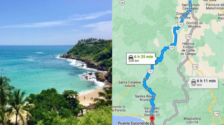 ¿Cómo llegar de Oaxaca a Puerto Escondido por carretera y cuántas horas son de camino?