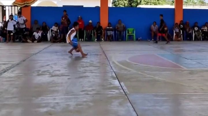 Niño triqui conquista las redes por su talento en el básquetbol; lo comparan con estrella de la NBA