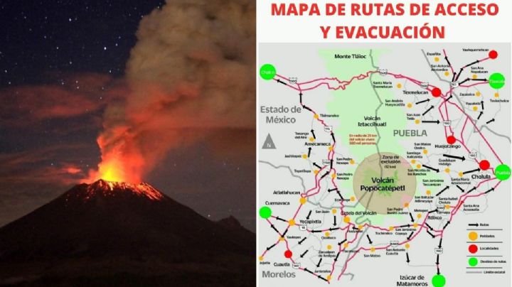 Rutas de evacuación del Volcán Popocatépetl en caso de erupción: ¿Cuántas hay y cuáles son?