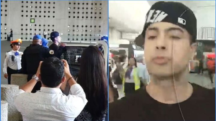 Naim Darrechi detenido en el Aeropuerto de la CDMX por agredir a reporteros de Azteca | VIDEO