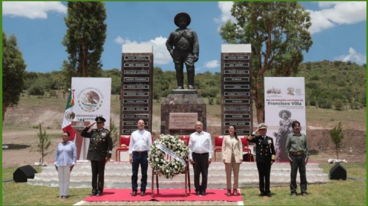 AMLO celebra el centenario de la muerte de Pancho Villa en Durango