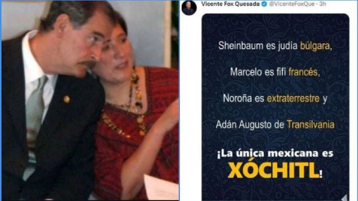 Tachan a Vicente Fox de xenófobo y antisemita por llamar a Claudia Sheinbaum 'judía búlgara'