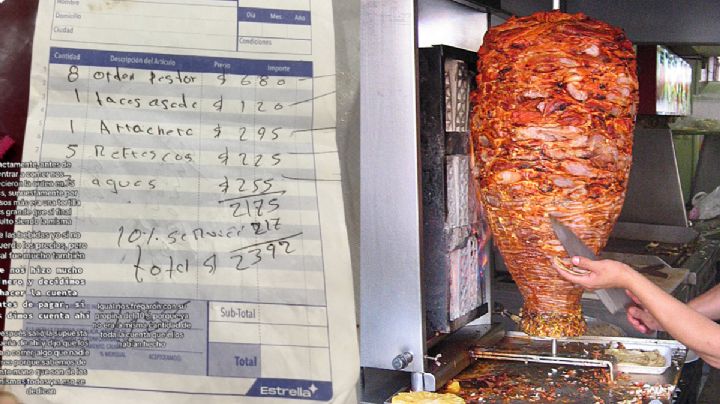 ¡Se pasan! Restaurante en Feria de Durango cobra tacos al pastor en más de 2 mil pesos
