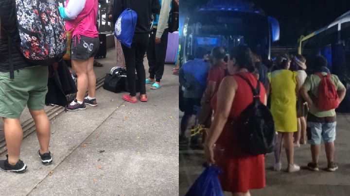 Agencia de viajes no paga el autobús y deja varados a 90 turistas en playa de OAXACA; acusan fraude