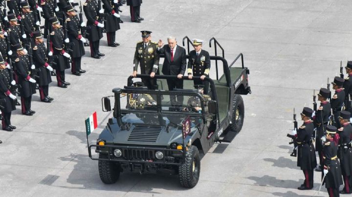 Encabeza AMLO Desfile Militar sin invitados del Poder Judicial ni Legislativo