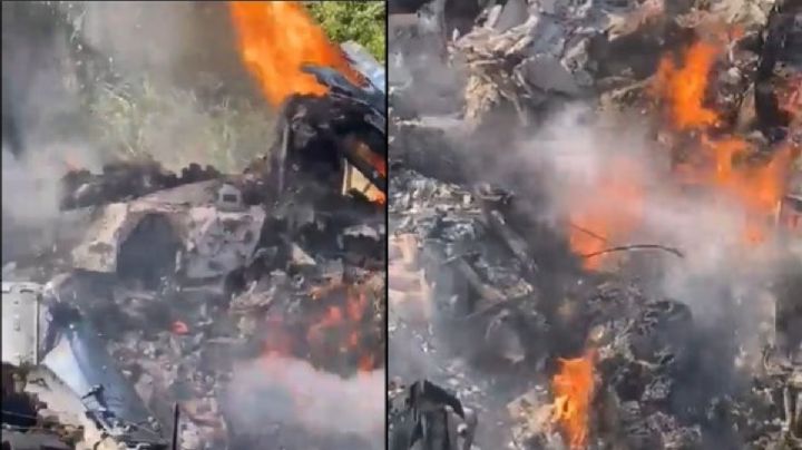 VIDEO | Dos avionetas chocan y se incendian en la sierra de Durango