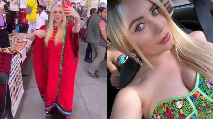 Critican a influencer por tomarse fotos con huipil Triqui de Oaxaca, pero sin comprar nada | VIDEO