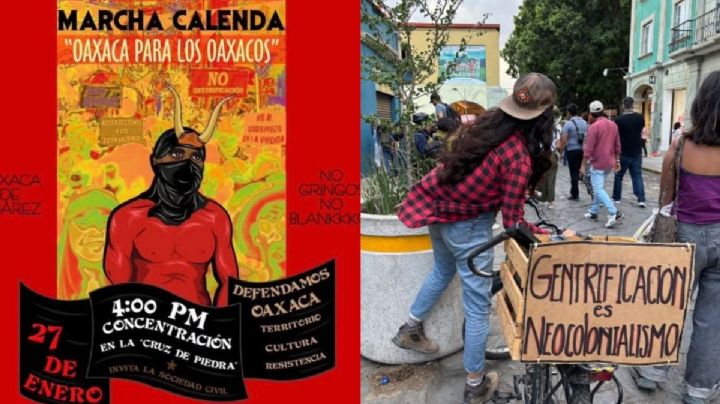 Marcha contra la gentrificación en Oaxaca termina en “vandalismo”