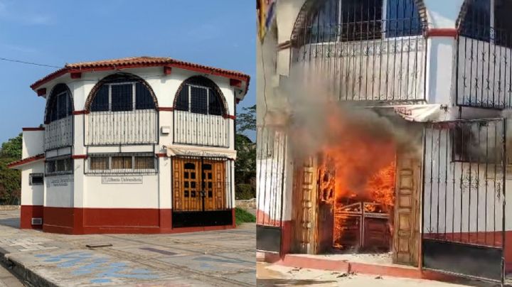 Sujetos armados incendian librería de la Universidad del Mar en Puerto Escondido | VIDEO