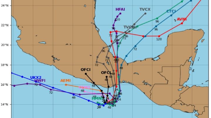 Depresión Tropical "ONCE-E" golpearía directamente a la ciudad de Oaxaca de Juárez