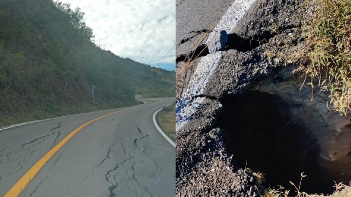 Advierten de posible hundimiento sobre la carretera Oaxaca-Tuxtepec