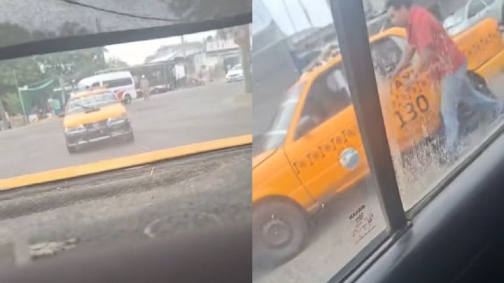 VIDEO | Taxista agresivo pone en peligro a pasajeros en Salina Cruz