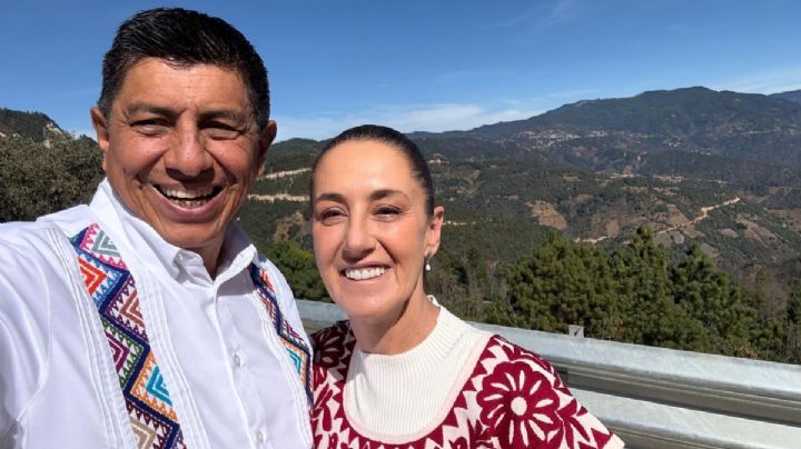 Claudia Sheinbaum y Salomón Jara supervisan carretera Mitla-Tehuantepec