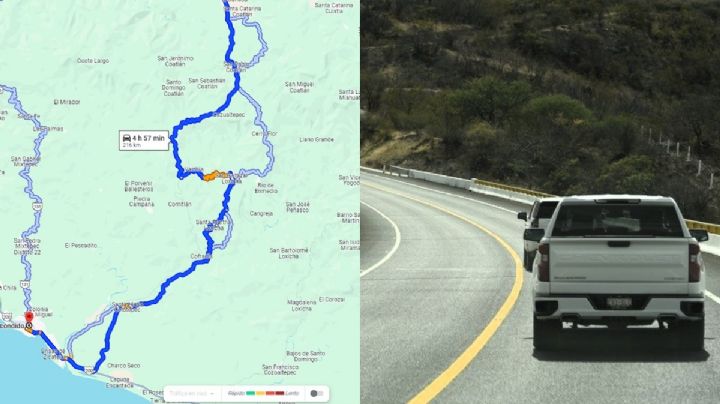 ¿No que 2 horas y media? Google Maps indica que ruta Oaxaca-Puerto Escondido será de 5 horas