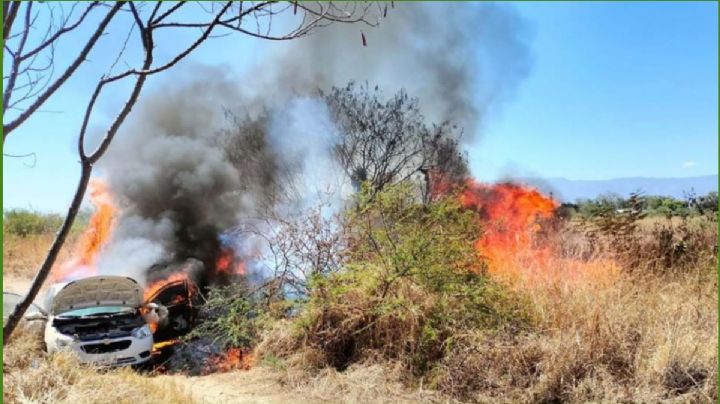 VIDEO | Bomberos de OAXACA combaten incendio en la zona del Tequio