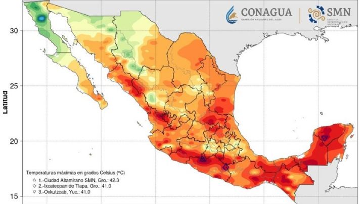 Onda de Calor en México causará temperaturas de hasta 40 grados en OAXACA