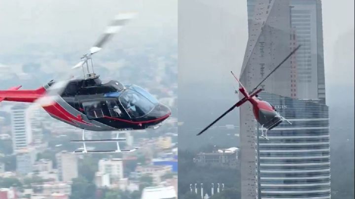 VIDEOS muestran que helicóptero caído en Coyoacán realizaba maniobras peligrosas en el aire