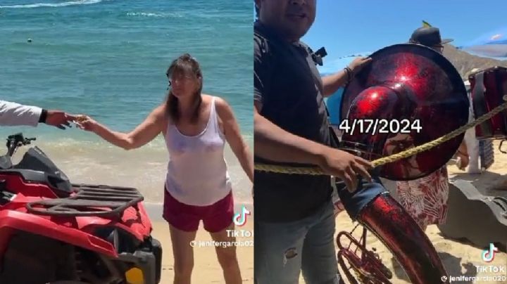 Extranjera intenta sobornar a policía para se lleven a músicos de playa en México | VIDEO