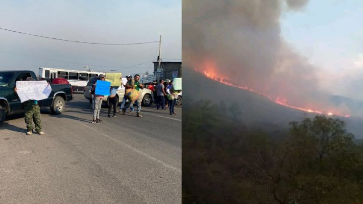 Incendio en Mitla: Pobladores extienden bloqueos en Oaxaca para exigir ayuda para sofocar llamas