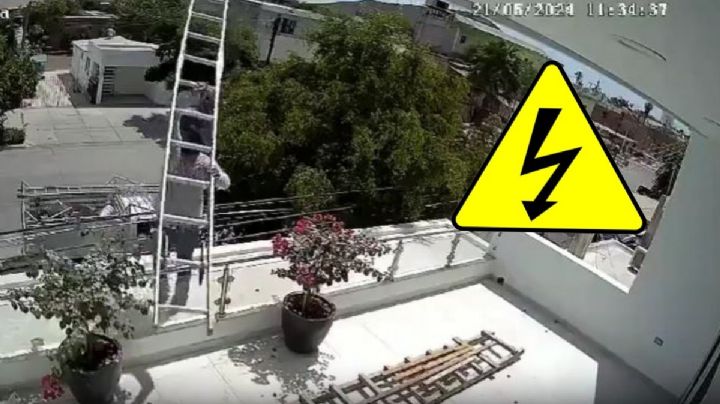 Trabajador se electrocuta y prende en llamas; aterrador momento quedó grabado en VIDEO