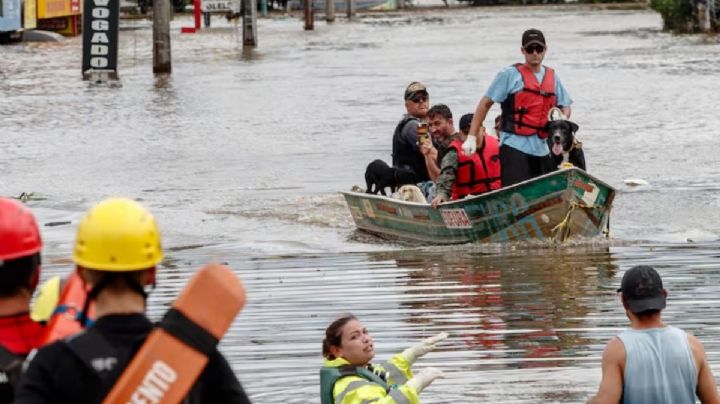 IMPACTANTES IMÁGENES del rescate de personas y sus mascotas por las peores inundaciones en BRASIL