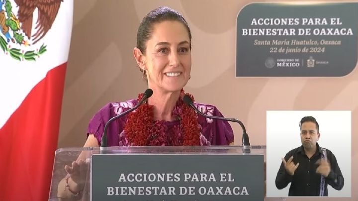 VIDEO | Así fue la reacción de Claudia Sheinbaum durante sismo en evento de Huatulco, OAXACA