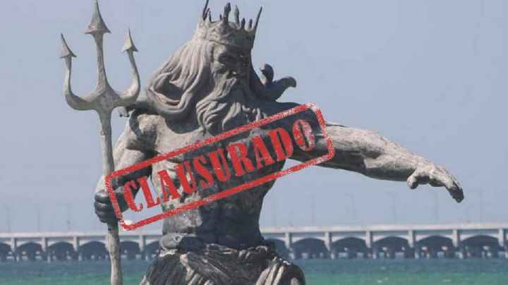 ¿Ganaron los ciudadanos? Clausuran estatua de Poseidón en Progreso, Yucatán